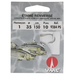 10 hameçons montés mer water queen étame renverse