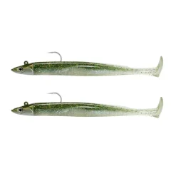 2 leurres souples Fiiish Double Combo crazy paddle Tail 15cm shore 10g
