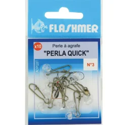 Agrafe flashmer perla quick transparente taille n°3 (pochette de 10)