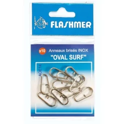 Anneau Ovale Surf Casting Inox FLASHMER X10