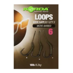 Bas de ligne carpe korda loop rigs df wide gape x 18lb