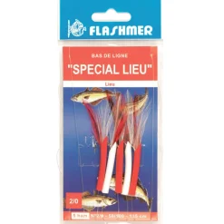 Bas de ligne flashmer special lieu 5 hamecons