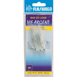 Bas de ligne mer flashmer vif argent 3 hamecons