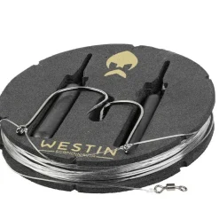 Bas de ligne prêt à pêcher Westin Dropshot Rig Kit 14g (x2) + ShadTeez Pin-Tail (x2)