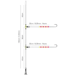 Bas de Ligne SPRO Salt Rig 21 Luminous Beads
