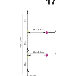 Bas de Ligne SPRO Salt Rig L-Range Polyball Violet 1/0