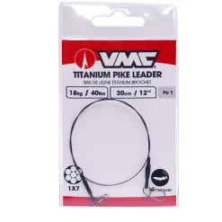 Bas de ligne VMC Titanium Pike Leader 18kg (x1)