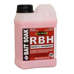 Booster carpe fun fishing bait soak system cream et cranberry1l