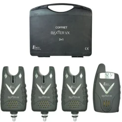 Coffret 3 détecteurs carpe team carpfishing baxter vx + centrale
