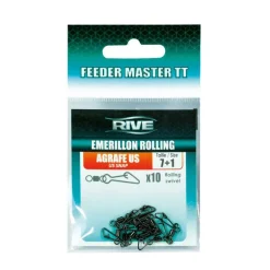 Emerillon Rolling Rive Agrafe US - Taille 7 (x10)