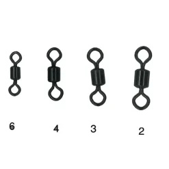 Emerillons baril carpe mack2 black mat swivel x 25