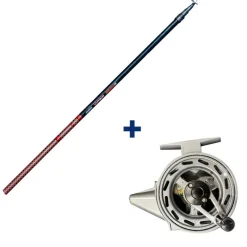 Ensemble Garbolino Canne Téléréglable 4m80 + Moulinet Capoté