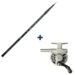 Ensemble Garbolino Canne Téléréglable 4m10 + Moulinet Capoté