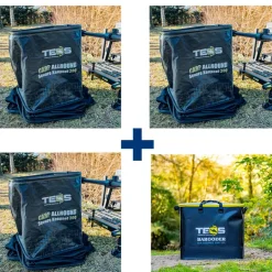 Ensemble Teos 3 Bourriches Carp Allround 300+ Sac