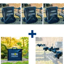 Ensemble Teos 3 Bourriches Carp Allround 300 + Sac + Barre