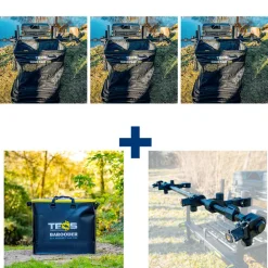 Ensemble Teos 3 Bourriches Super Carp 300 + Sac + Barre