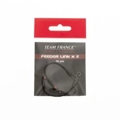 Feeder link tressé team france 10cm (2 piéces par pochette)