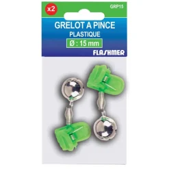 Grelot Flashmer Pince Plastique Nickelé Ø15mm