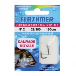 Hameçon Flashmer Monté Fluoro Daurade (x6)