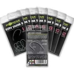 Hameçon sans ardillon carpe korda kurv shank barbless