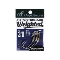 Hameçon Texan Hayabusa Hyper Tornado Weighted Taille #3/0 (x3)