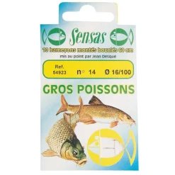 Hameçons montés coup sensas gros poissons (x10)