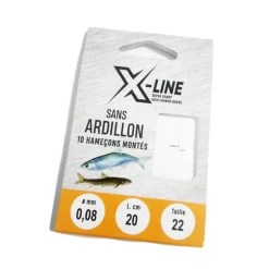 Hameçons montés coup x line sans ardillon (x10)