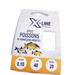 Hameçons montés coup x line gros poissons (x10)