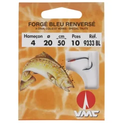 Hameçons montés truite waterqueen bleu renversé à cran 9335bl (x10)