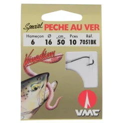 Hameçons montés truite waterqueen peche au ver 7051bk (x10)