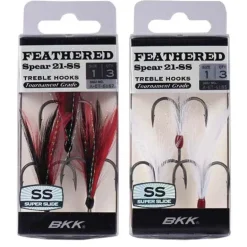 Hameçons triples à Plumes BKK Spear 21SS White (x3)