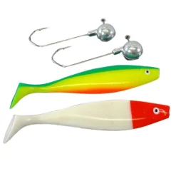 Kit Leurres Silure Overfight Kit Shad (x2) + Jighead (x2)