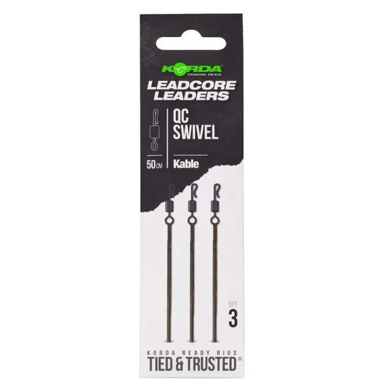Leadcore Korda Kable Leadcore Leader QC Swivel 50cm