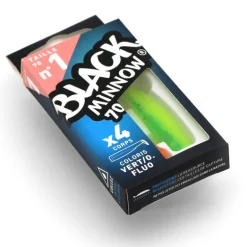 Leurre souple fiiish corps black minnow 70 7cm (x4)