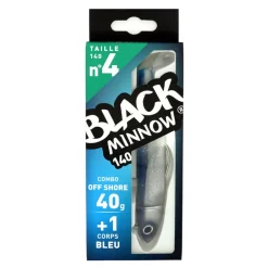 Leurre Souple Shad Fiiish Combo Black Minnow 140 Off Shore 14cm, 40g