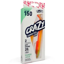 Leurres souples fiiish double combo crazy sand eel 150 off shore 15 cm 20g