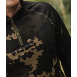 Maillot Korda a manche longue Kool UPF Zip Jersey Dark Camo