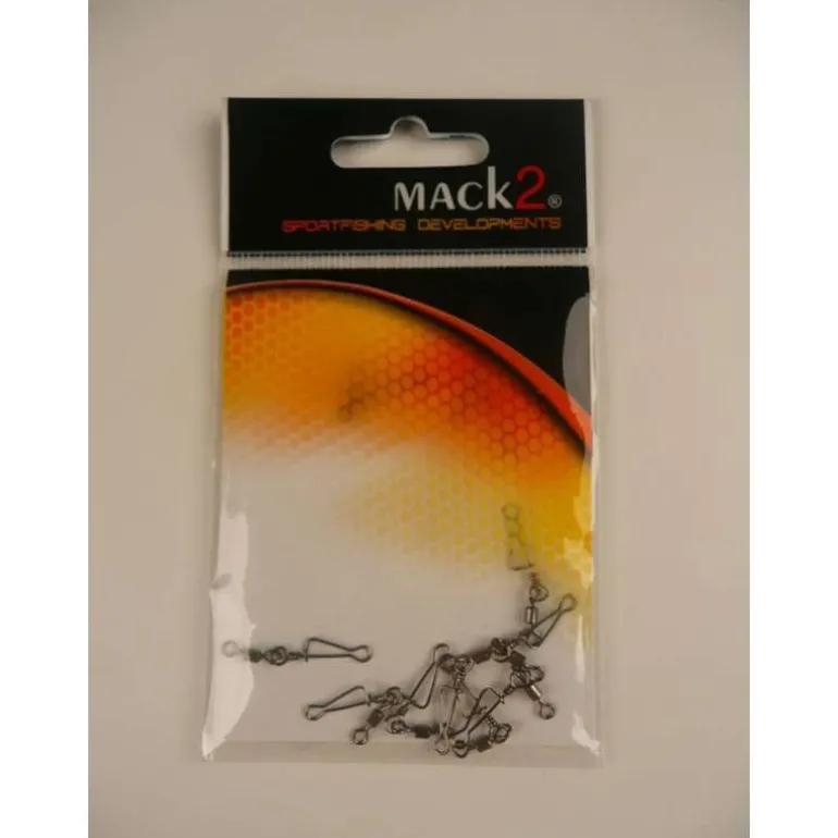 Émerillon à agrafe carnassier x-line noir (x10)