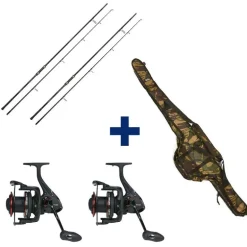 Pack 2 Cannes Carp Addict 10 ft 3.5 lbs + 2 Moulinets 8000 LC + Fourreau
