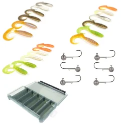 Pack 18 Grub 8.5cm + 6 Têtes Plombées + Boite