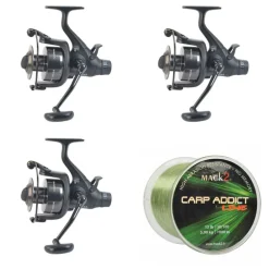 Pack 3 Moulinets Carp Addict 6000 FR + Carp Addict Monofilament