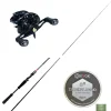 Pack Canne Casting Evok Invictus V2 1.96m, 7-21g + Moulinet Daiwa Phantom 100HL + Tresse Evok Tactikal Braid 0.15mm
