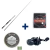 Pack Canne Evok Invictus V2 1.96m, 7-21g + Moulinet Casting Invictus 150HL + Tresse + Fluorocarbone