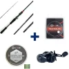 Pack Canne Evok Invictus V2 1.83m, 42-120g +  Moulinet Invictus 150HL + Tresse + Fluorocarbone