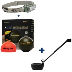 Pack Deeper Chirp+ 3D + Petzl Aria I + Support pour fixation sur bateau amorceur