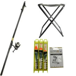 Pack Pêche de la truite en étang Combo Télescopique + Lignes + siège
