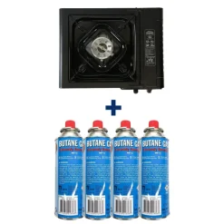 Pack Rechaud + 4 Cartouches de Gaz