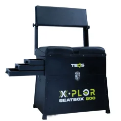 Panier de pêche au coup teos alu large 3 tiroirs avec dossier