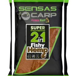 Pate d'Eschage Sensas Super Groundpaste 2en1 Fishy Hemp 1kg