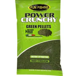Pellet d'amorçage FUN FISHING Power Crunchy green pellet 2kg
